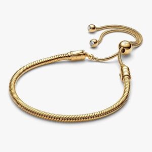 Pandora Snake Chain Slider Bracelet Gold